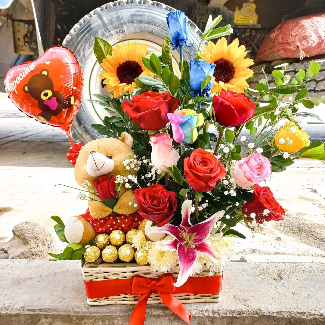 Canasta especial flores
